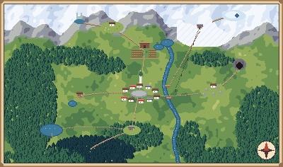 Map of the valley