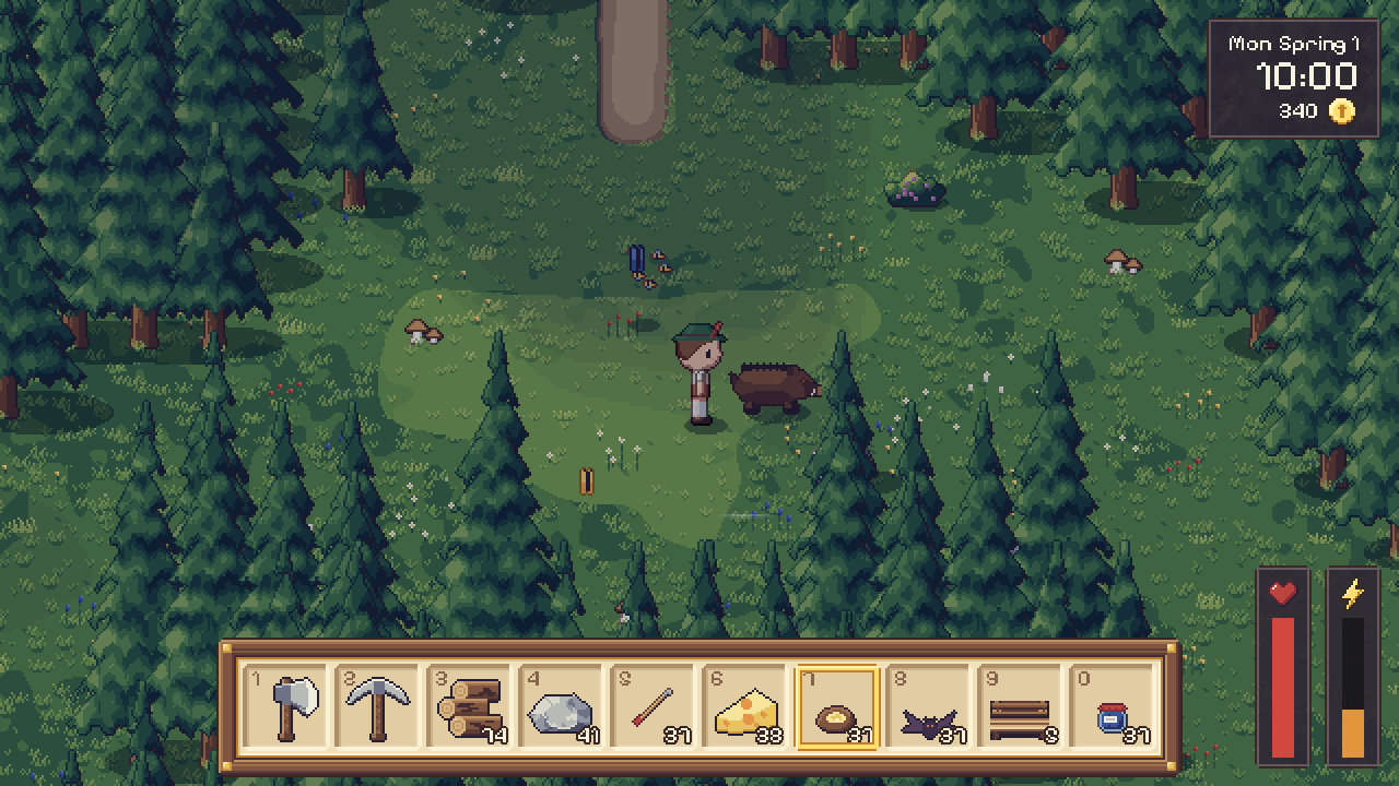 A wolf coming out of the deep forest